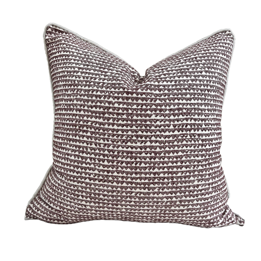 Cushions Made In Fermoie Mendip Burgundy Neutral Cotton Cushion Pillow Throw Cover