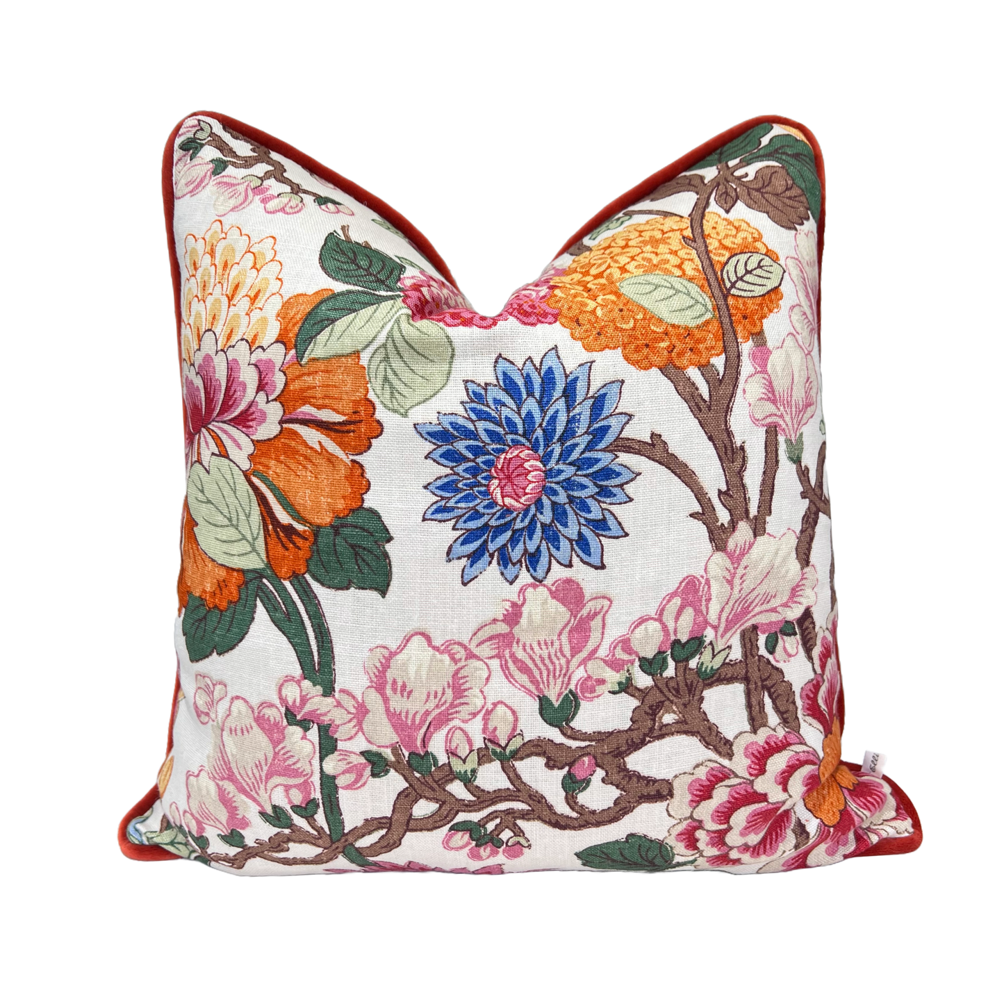 GP & Baker Magnolia Luxury Designer Cream Blue Orange Decorative Cushion Pillow Throw Cover