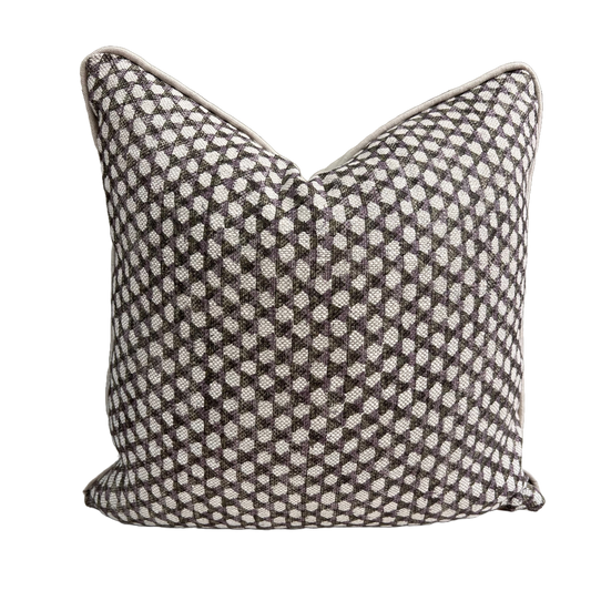 Cushions Made In Fermoie Wicker Luxury Designer Decorative Black Plum Linen Cushion Pillow Throw Cover