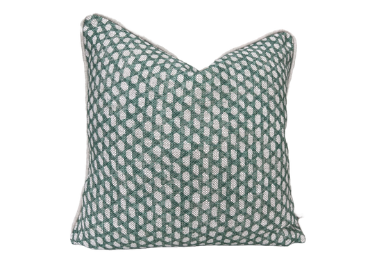 Cushions Made In Fermoie Wicker Luxury Designer Decorative Rich Green Linen Cushion Pillow Throw Cover