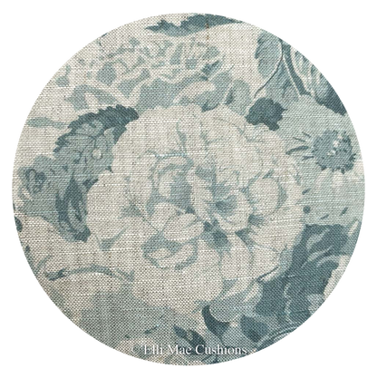 Cabbages and Roses Luxury Vintage Constance Teal Sofa Cushion Pillow Cover