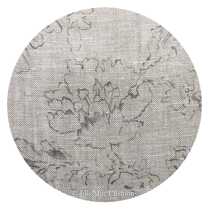 Cabbages and Roses Natural Meggernie Designer Black Shabby Chic Cushion Cover