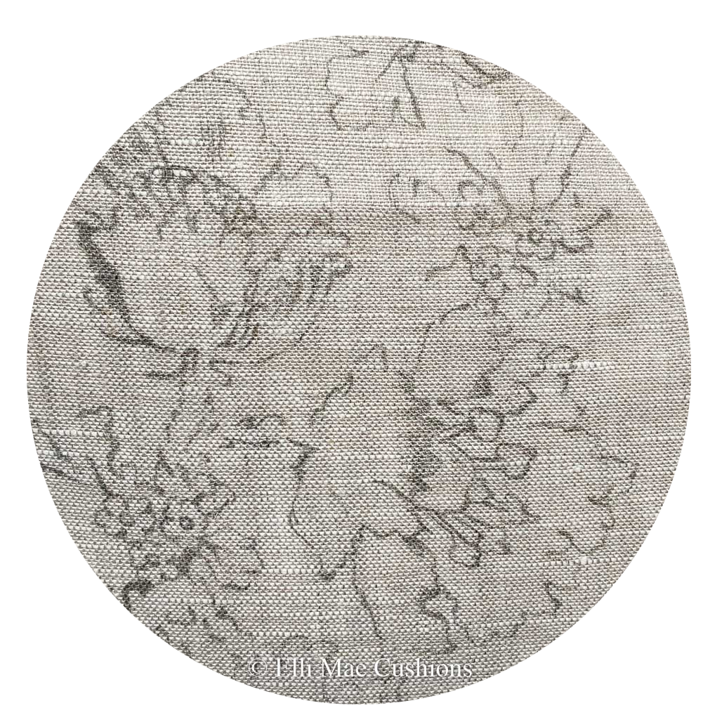 Cabbages and Roses Natural Meggernie Designer Black Shabby Chic Cushion Cover