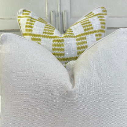 Cushions Made In Fermoie Cove Linen Luxury Designer Decorative Chartreuse Neutral Cushion Pillow Throw Cover