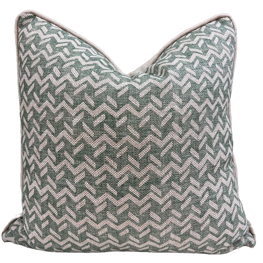 Cushions Made In Fermoie Chiltern Luxury Designer Decorative Neutral Green Linen Cushion Pillow Throw Cover