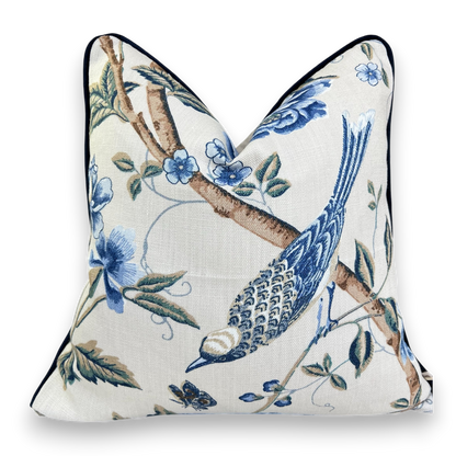 GP & J Baker Elinors Blue Green Bird Luxury Designer Decorative Cushion Throw Pillow Cover