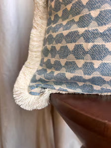 Cushions Made In Fermoie Blue Tara Fabric Linen Cushion Pillow Throw Cover