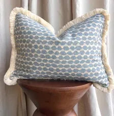 Cushions Made In Fermoie Blue Tara Fabric Linen Cushion Pillow Throw Cover