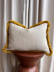 Cushions Made In Fermoie Blue Tara 009 Blue Yellow Fabric Linen Cushion Pillow Throw Cover
