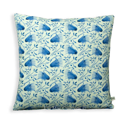 William Morris Swans Luxury Designer Blue White Cushion Pillow Sofa Throw Cover