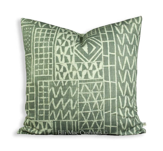 William Yeoward Khalana Slate Grey Geometric Fabric Cushion Pillow Cover