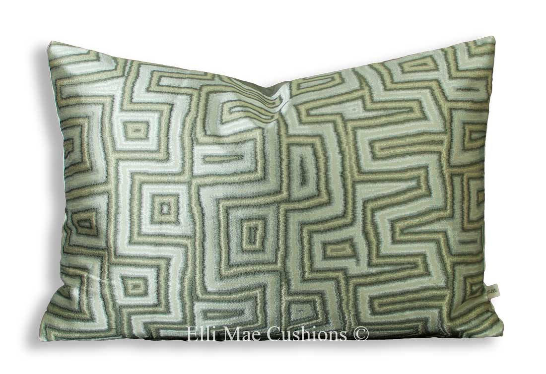 Zimmer and Rhode Caleido Luxury Designer Silver Abstract Cushion Pillow Cover