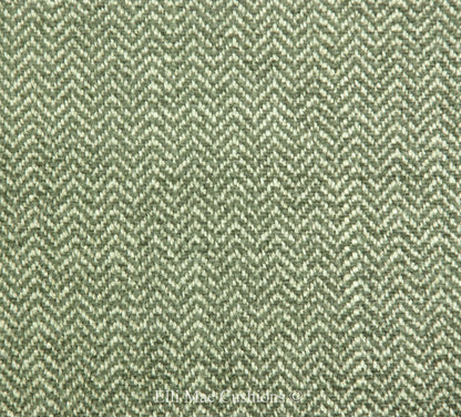 Luxury Designer Herring Bone Grey Wool Cushion Pillow Cover