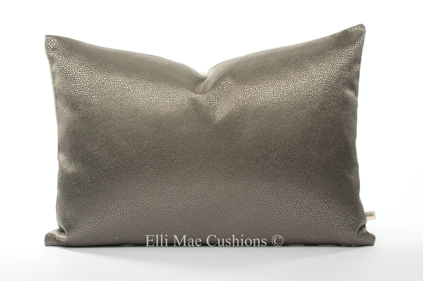 Lorca Dragon Luxury Designer Cushion Cover Faux Sharkskin Pewter Pillow
