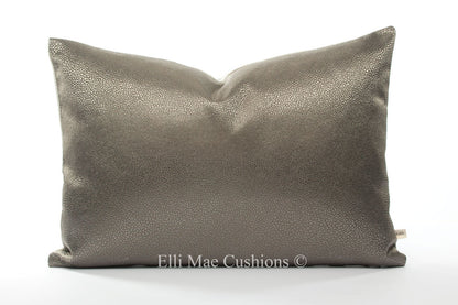 Lorca Dragon Luxury Designer Cushion Cover Faux Sharkskin Pewter Pillow