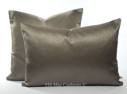 Lorca Dragon Luxury Designer Cushion Cover Faux Sharkskin Pewter Pillow