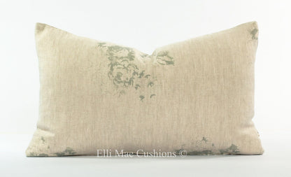 Cabbages and Roses Natural Hatley Shabby Chic Fabric French Blue Cushion Pillow Cover