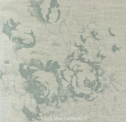 Cabbages and Roses Natural Hatley Shabby Chic Fabric French Blue Cushion Pillow Cover