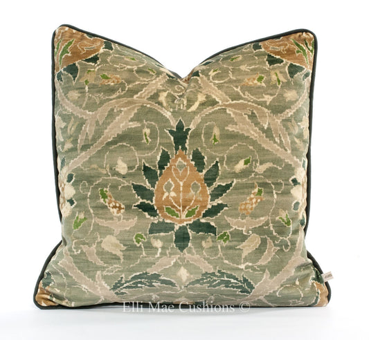 William Morris Montreal Velvet Luxury Designer Grey Cushion Pillow Cover