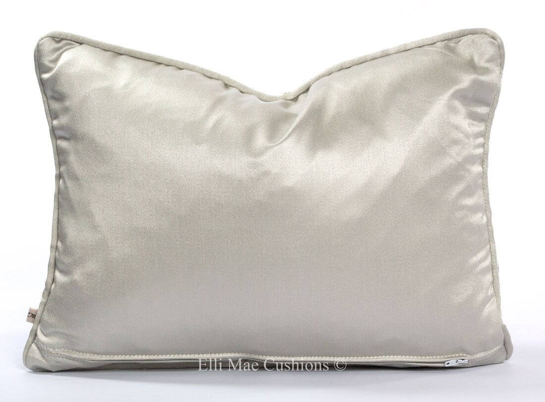 Osborne and Little Akoya Luxury Designer Grey Silver Cushion Pillow Throw Cover