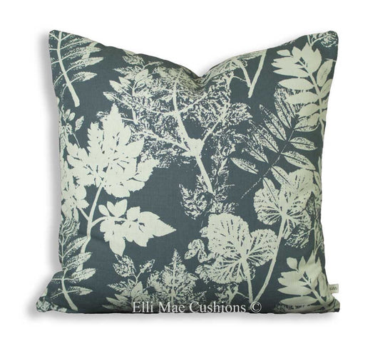 Villa Nova Asplin Luxury Designer Botanical Grey Leaf Cushion Pillow Cover