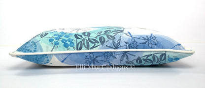 Villa Nova Kabuki Luxury Designer Blue Oriental Fabric Cushion Pillow Cover