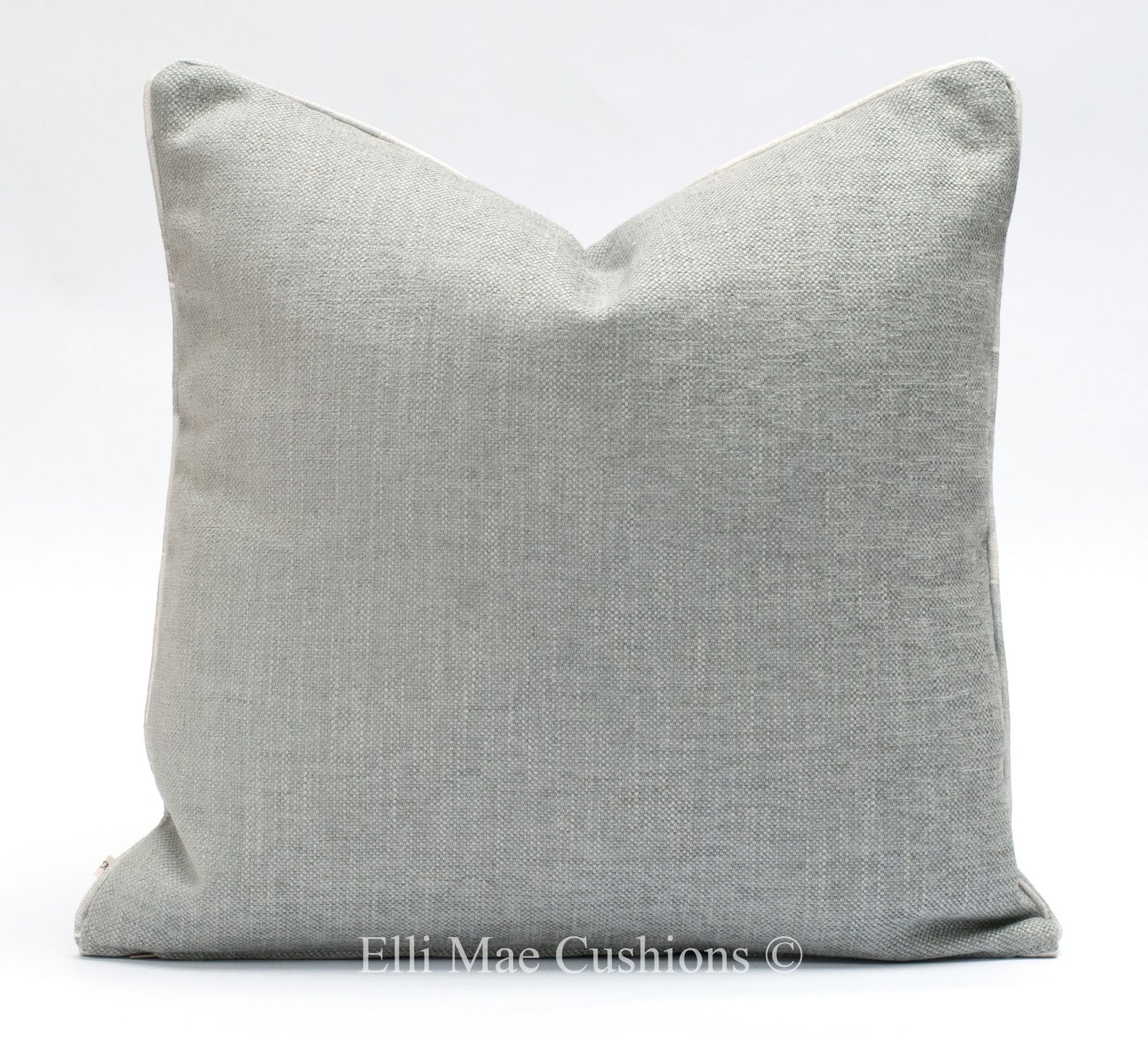 Mark Alexander Girard Grey Beige Linen Fabric Contemporary Cushion Pillow Cover