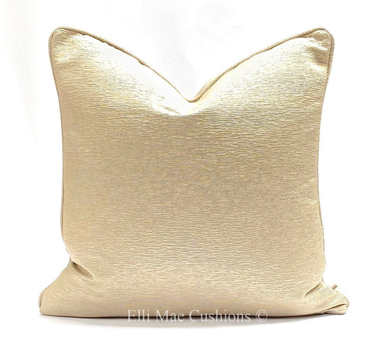 Luxury Designer Contemporary Modern Plain Gold Textured Cushion Pillow Cover