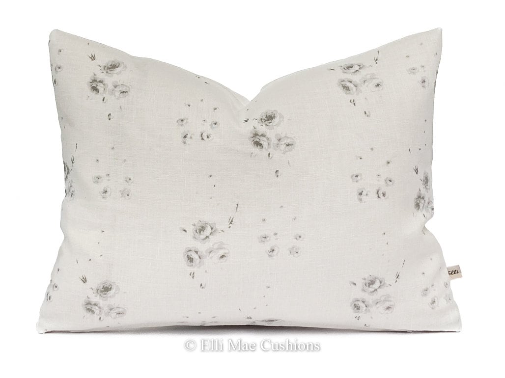 Cabbages and Roses Luxury Designer Catherine Rose Blue White Cushion Pillow Cover