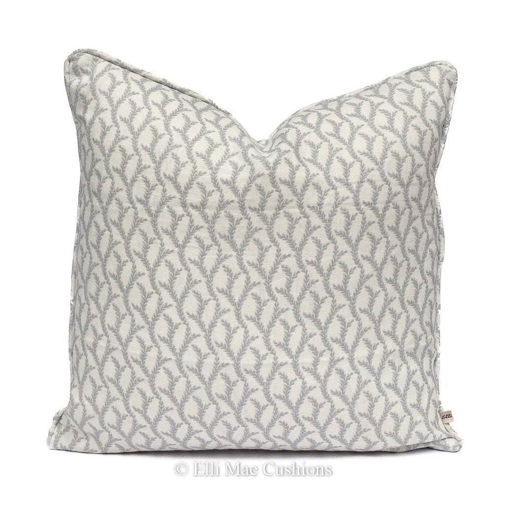 Luxury Designer Shabby Chic Blue Grey Nicol Fabre Beaucarie Cushion Pillow Cover