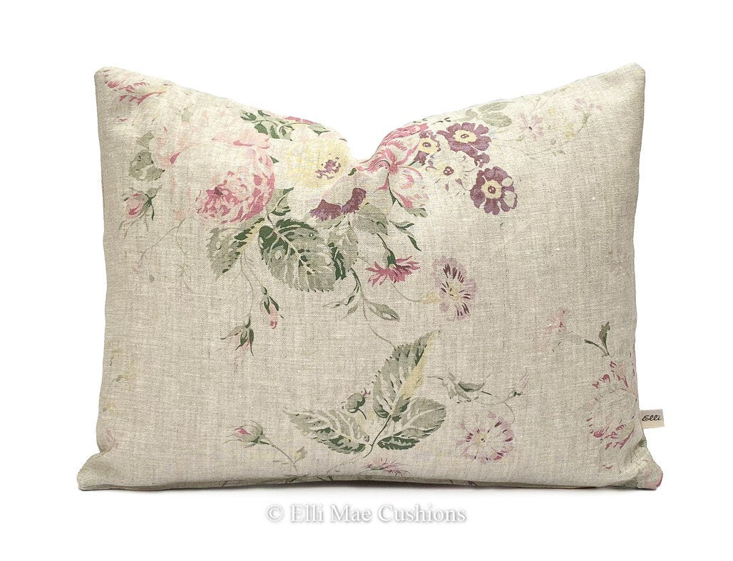 Cabbages and Roses Constance Multi Designer Shabby Chic Fabric Cushion Pillow Cover