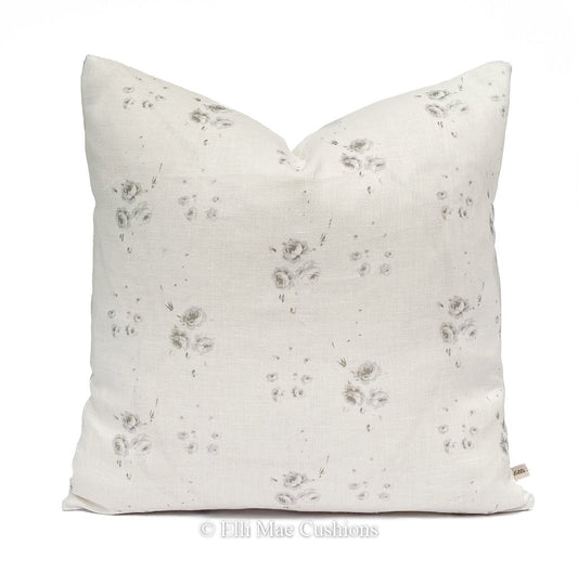 Cabbages and Roses Luxury Designer Catherine Rose Blue White Cushion Pillow Cover