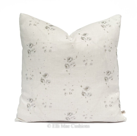 Cabbages and Roses Luxury Designer Catherine Rose Blue White Cushion Pillow Cover