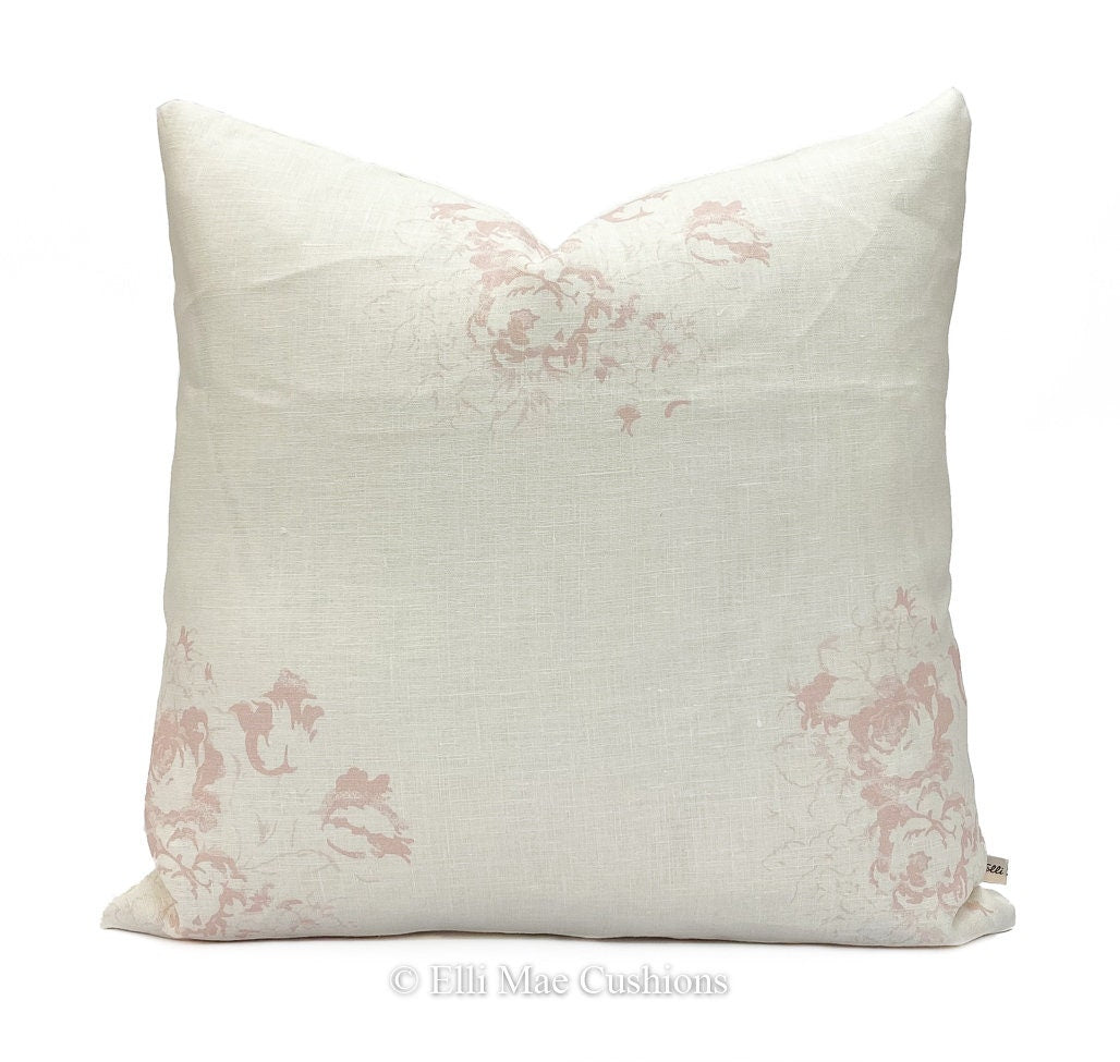 Cabbages and Roses Hatley Rose White Designer Cushion Pillow Cover