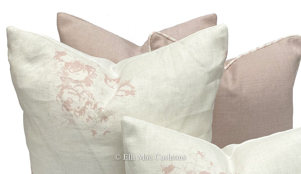 Cabbages and Roses Hatley Rose White Designer Cushion Pillow Cover