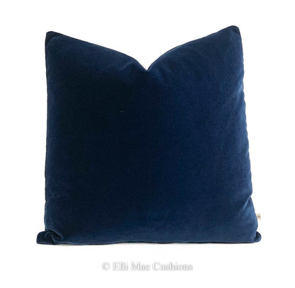 Luxury Designer Designers Guild Plain Blue Velvet Cushion Pillow Throw Cover