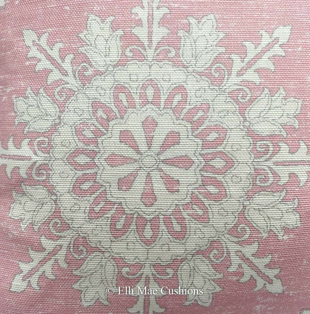 Luxury Designer Elanbach Marta Rose Contemporary Pink Grey Cushion Pillow Throw Cover