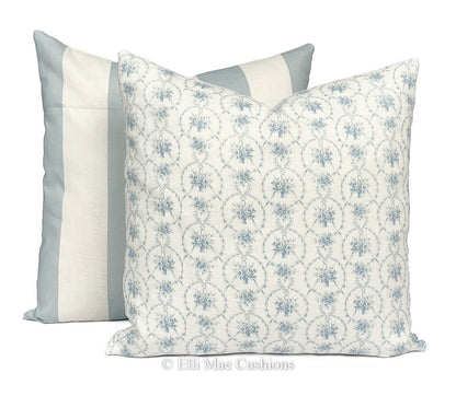 Cabbages and Roses Julia Blue Floral Cushion Pillow Cover