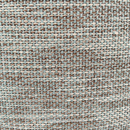 Luxury Designer Blue Green Weave Fabric Cushion Pillow Throw Cover