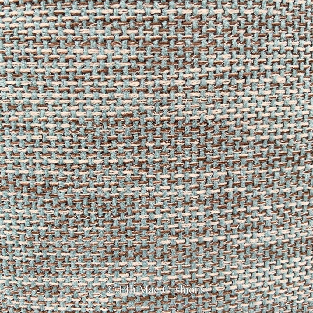 Luxury Designer Blue Green Weave Fabric Cushion Pillow Throw Cover