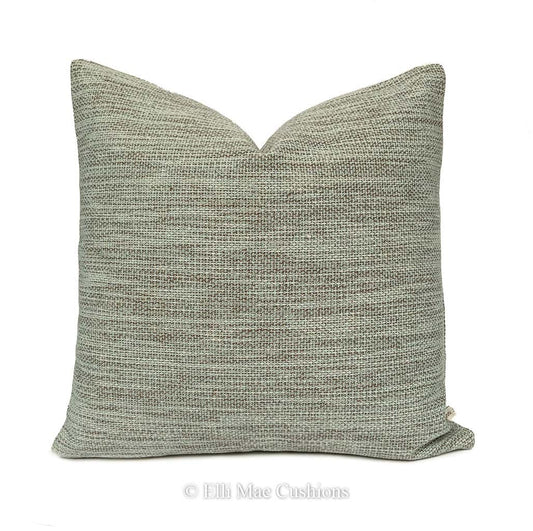Luxury Designer Blue Green Weave Fabric Cushion Pillow Throw Cover