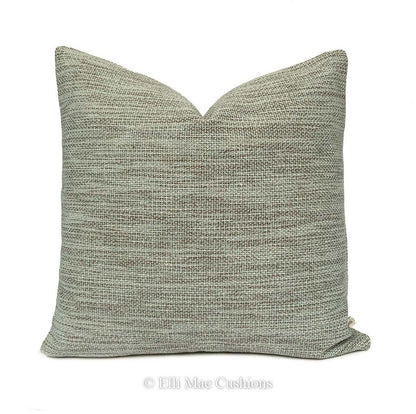 Luxury Designer Blue Green Weave Fabric Cushion Pillow Throw Cover