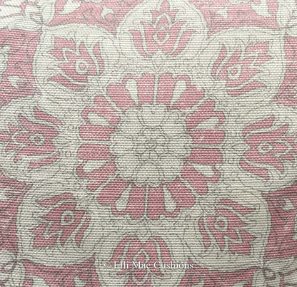 Luxury Designer Elanbach Marta Rose Contemporary Pink Grey Cushion Pillow Throw Cover