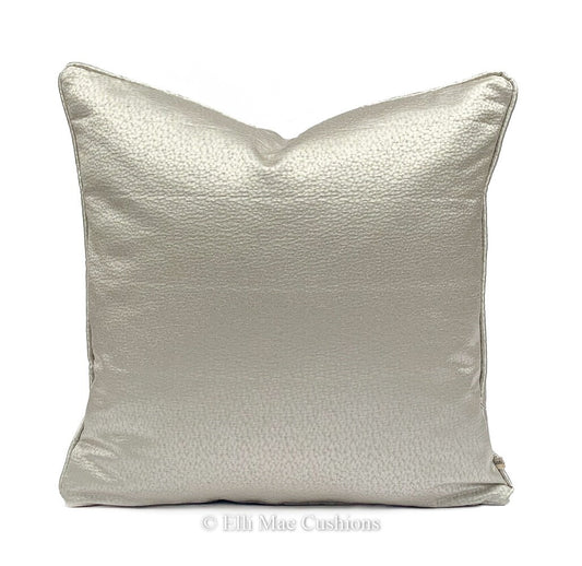Sahco Dumas Luxury Designer Plain Cream Grey Textured Satin Cushion Pillow Cover