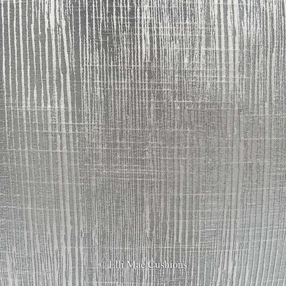 Luxury Designer Silver Contemporary Plain Weave Fabric Cushion Cover Pillow