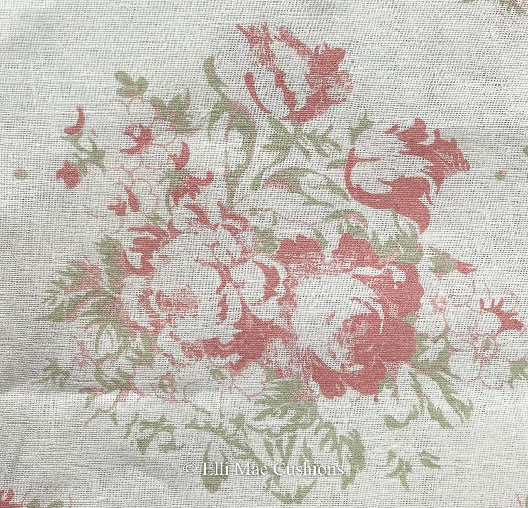 Cabbages and Roses Luxury Vintage Bees Pink White Designer Cushion Pillow Cover