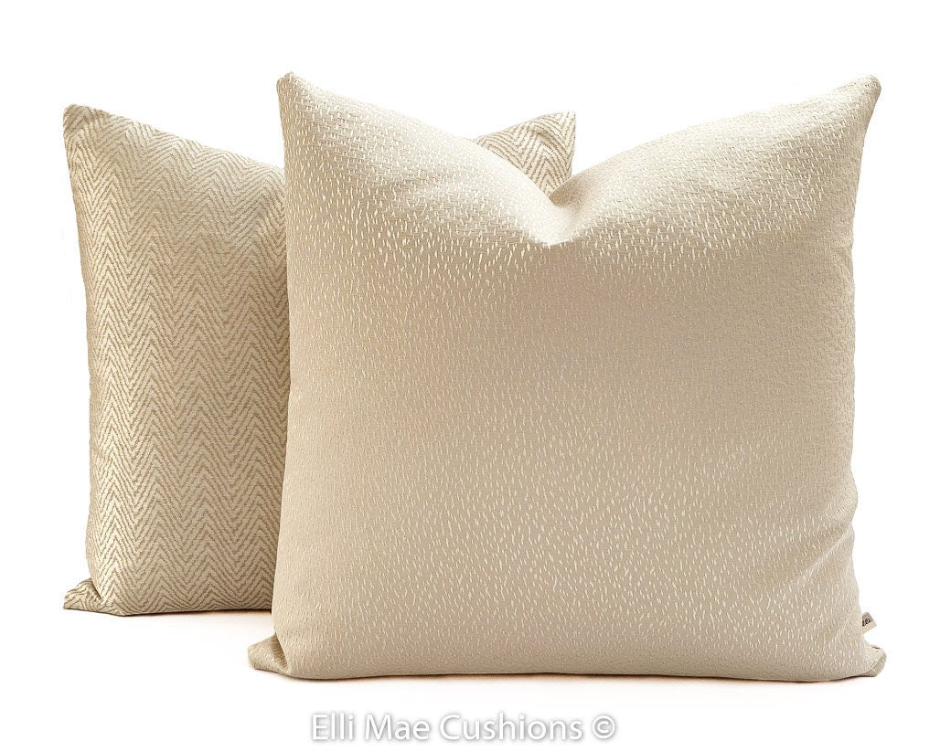 Luxury Designer Beige Cream Spotted Cushion Pillow Cover
