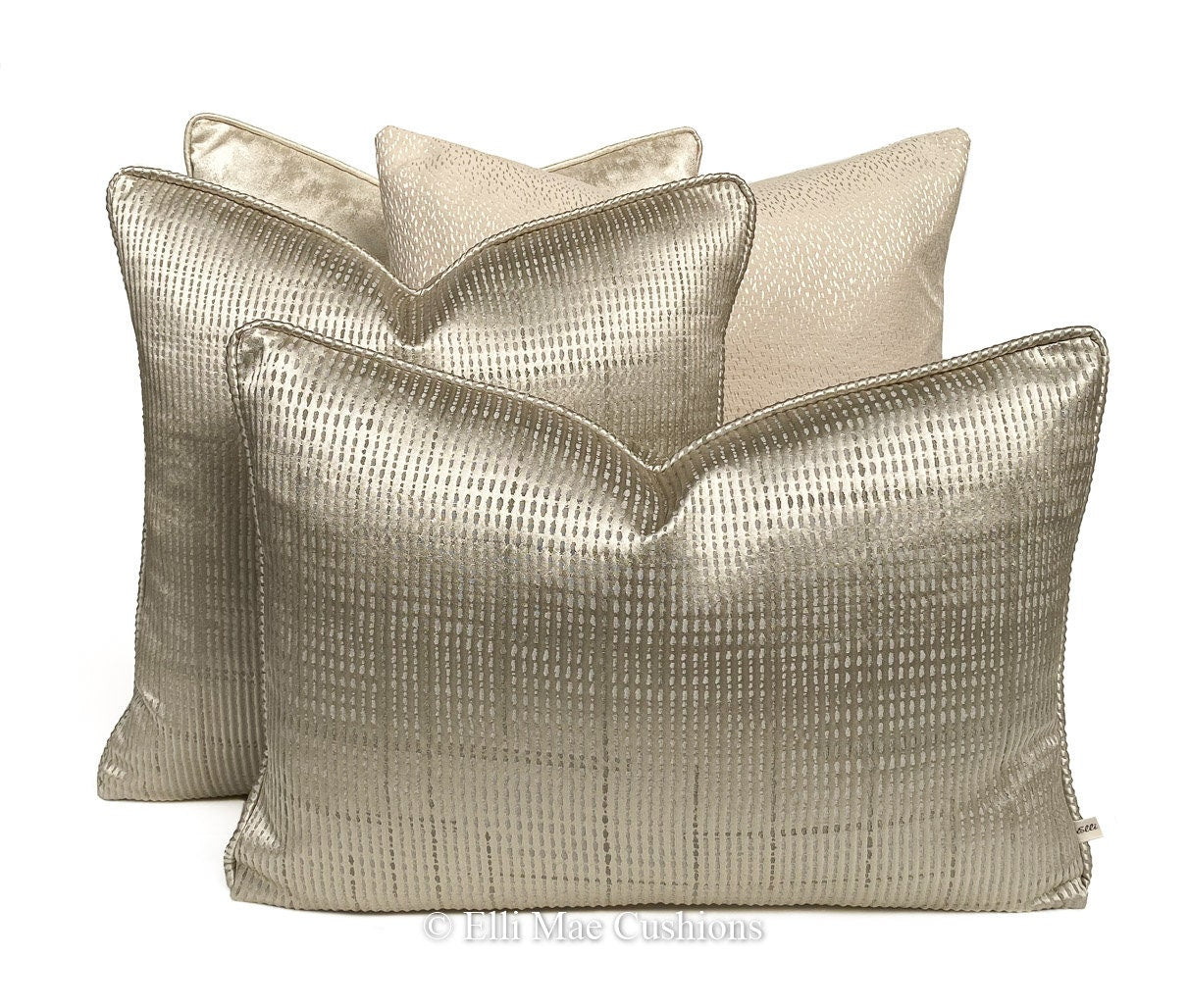 Luxury Designer Beige Cream Spotted Cushion Pillow Cover