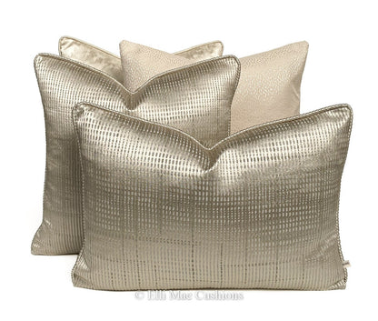 Luxury Designer Beige Cream Spotted Cushion Pillow Cover