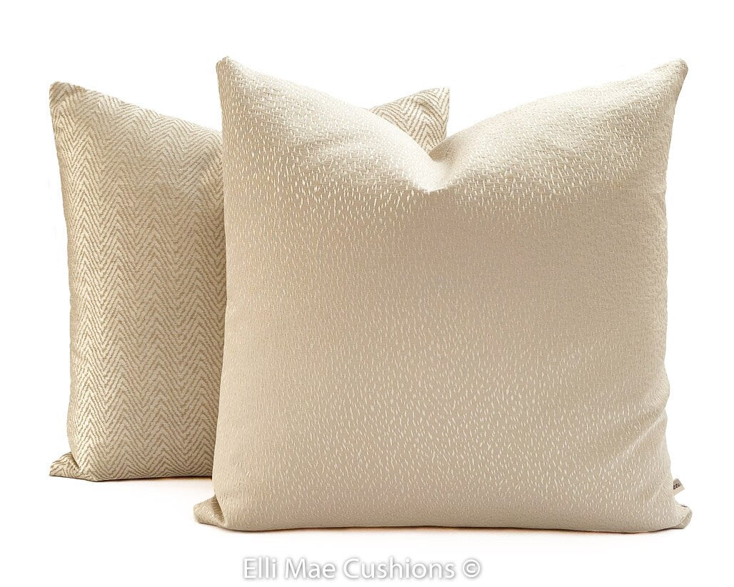 Luxury Designer Beige Cream Spotted Cushion Pillow Cover